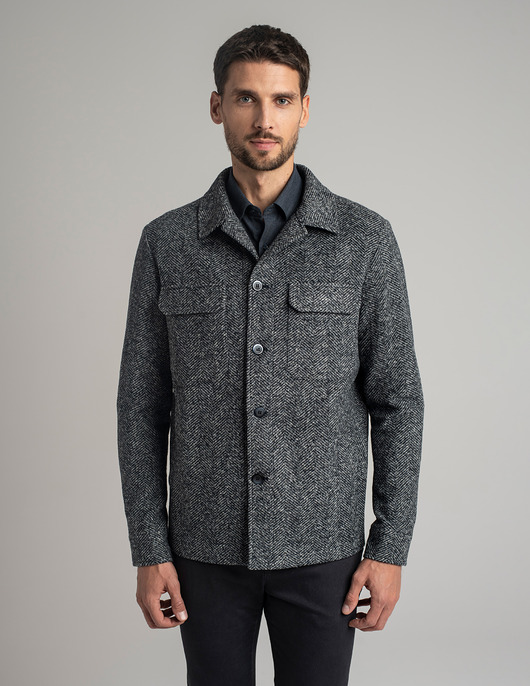 koszule męskie Overshirt koszula wierzchnia orotelli granatowa