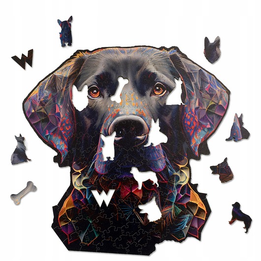 puzzle dla dzieci Puzzle drewniane PIES Labrador 140 elementów L