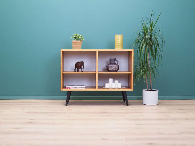 regały i półki Regał jesionowy, duński design, lata 70, produkcja: Dania