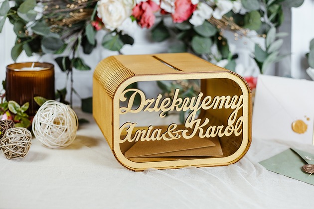 zaproszenia i kartki na ślub Skrzynka na koperty