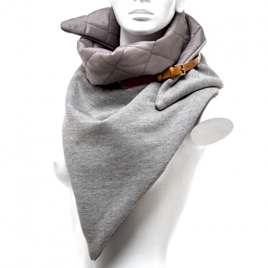 Dwustronny Pikowany Szal Chusta Etola PU Gray CADOaccessories