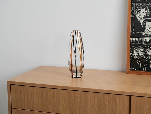 wazony Wazon szklany, duński design, lata 70, produkcja: Dania