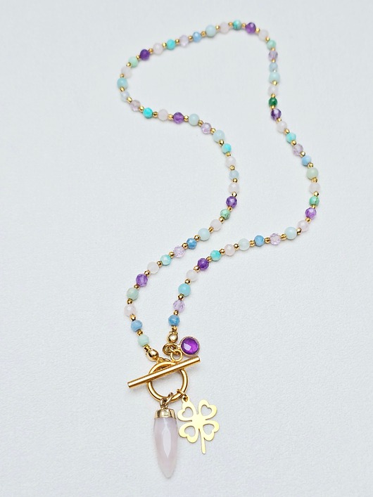 złote naszyjniki Kolorowy Naszyjnik Wiosenna Łąka