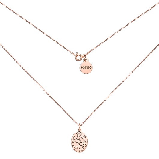 złote naszyjniki Medalion z różowego złota Art N3