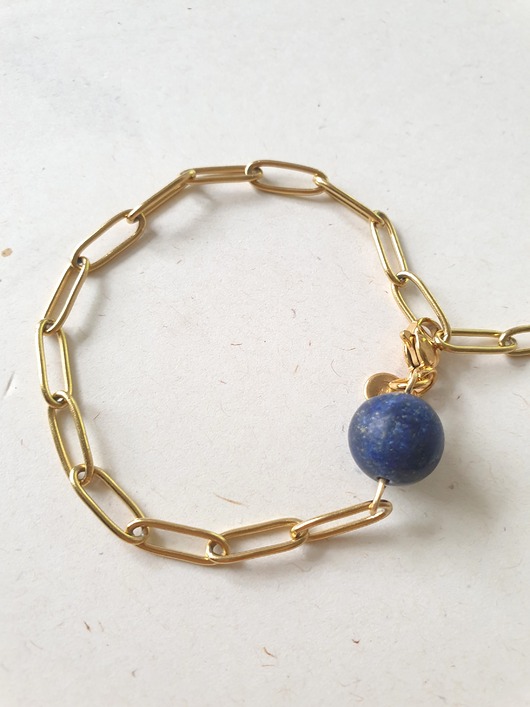 bransoletki z kamieni naturalnych Bransoletka KULKA lapis lazuli