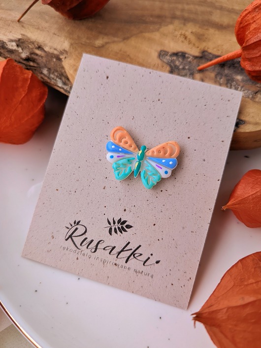 magnesy Magnes na lodówkę, pastelowy motyl, ręcznie malowane dekoracje do  kuchni