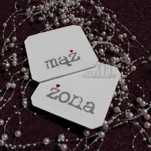 mąż & żona : podkładki ślubne na zamówienie miniart