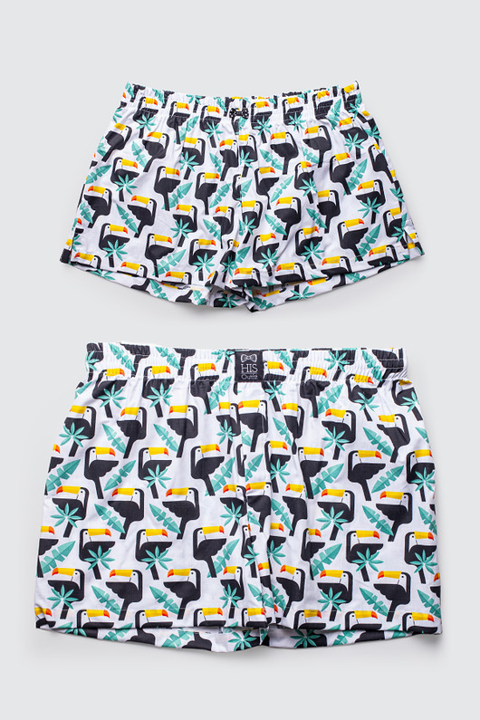 Spodenki do spania dla PARY bokserki TUKANY HisOutfit