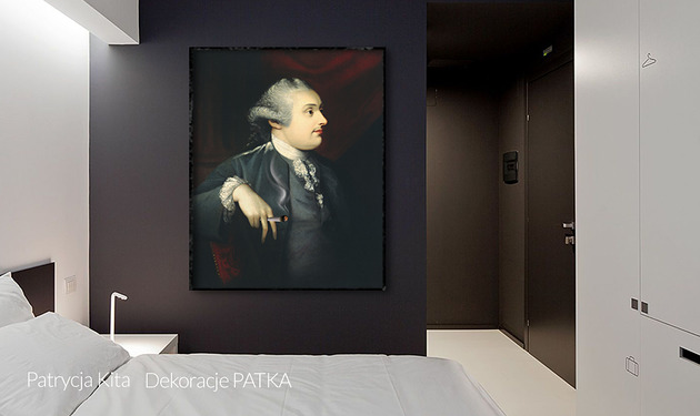 obrazy Portret Mężczyzny z jointem - dekoracja ścienna
