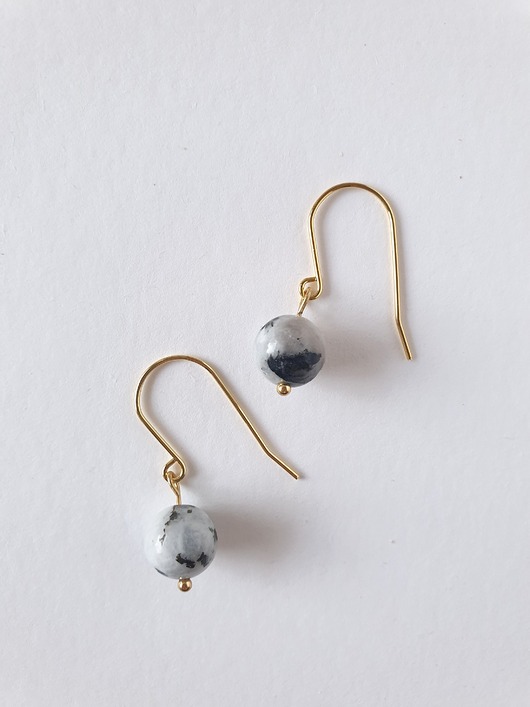 kolczyki z kamieniami Kolczyki FANABERIA  kamień księżycowy