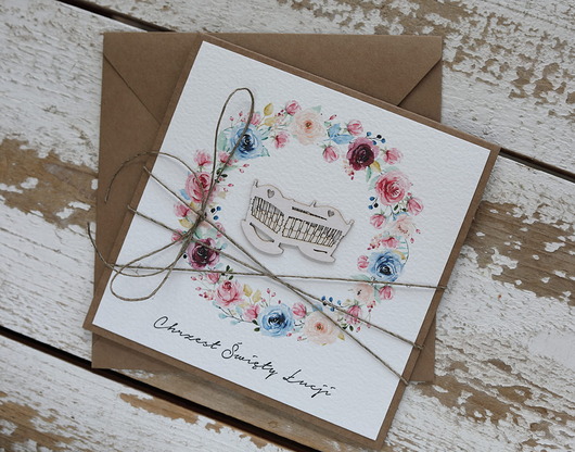 kartki, zaproszenia na chrzest Oryginalna kartka z personalizacją na chrzest dla dziewczynki