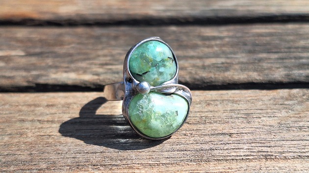 pierścionki - różne Chryzopraz - pierścionek regulowany