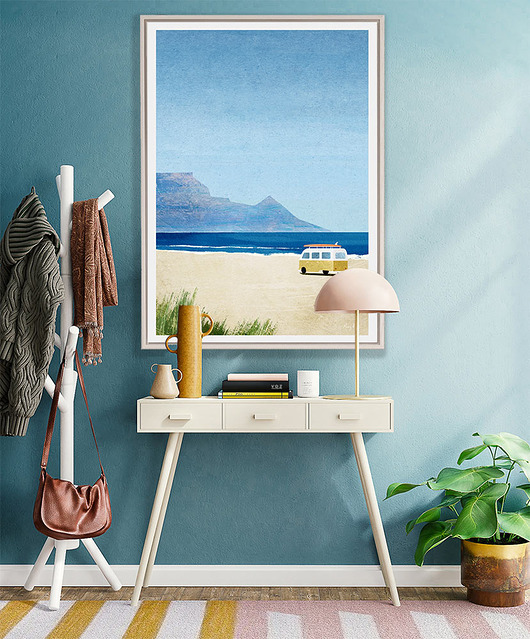 plakaty Kamper na plaży - surfing - plakat fine art