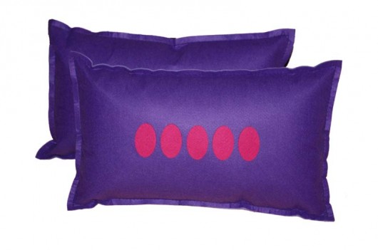 poduszka fiolet głęboki/amarant aplikacja KOKOdesign