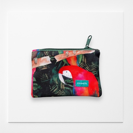 portfele damskie Portfelik mini - papugi