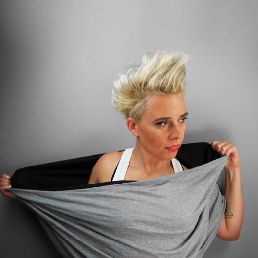 Dwukolorowy komin tuba szal BLACK purol design