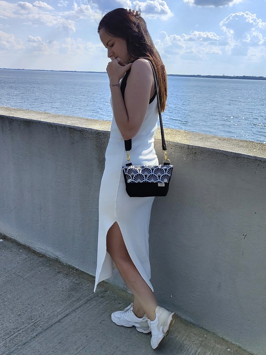 torby na ramię Mini Torebka L E A Peacock Eye - mała torebka żakard/nubuk