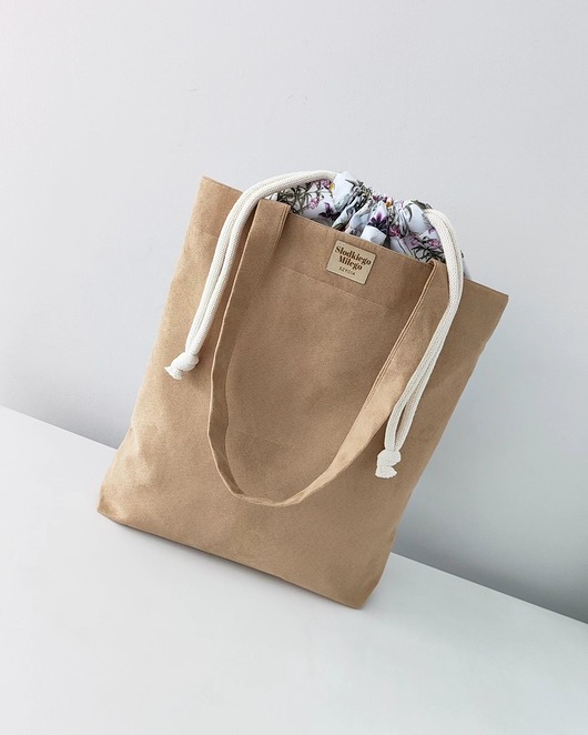 torby na ramię Torba HANA Spring Meadow-duża beżowa torba z kominem z nubuku