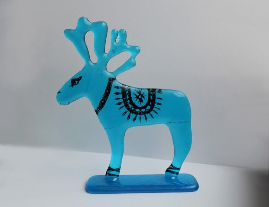 reniferek TURKUSOWY Borowska Glass Design