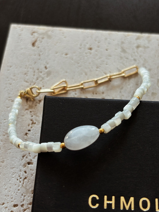 bransoletki z kamieni naturalnych Bransoletka  Kamień Księżycowy