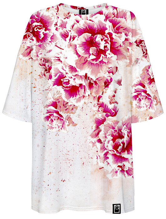 t-shirt damskie DR.CROW T-shirt Damski Oversize Beautiful Flowers