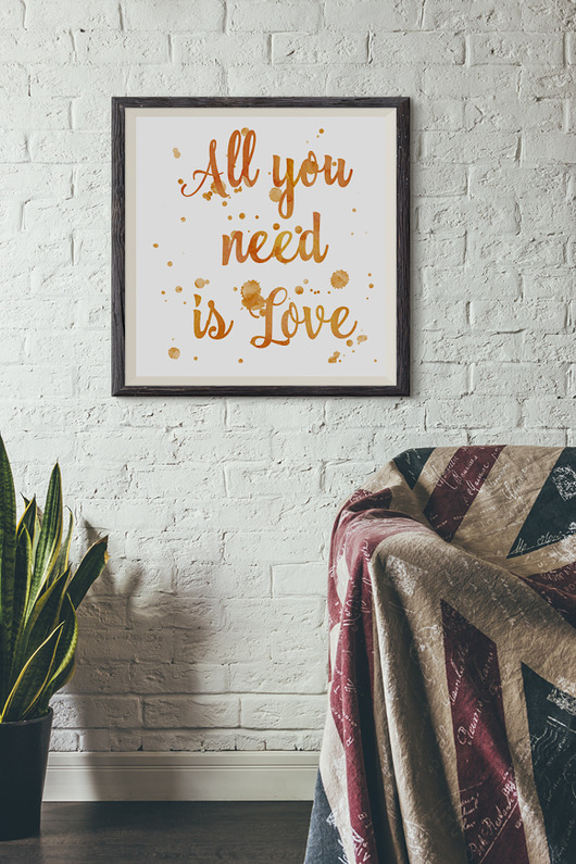 Plakat All you need is love ONE MUG A DAY