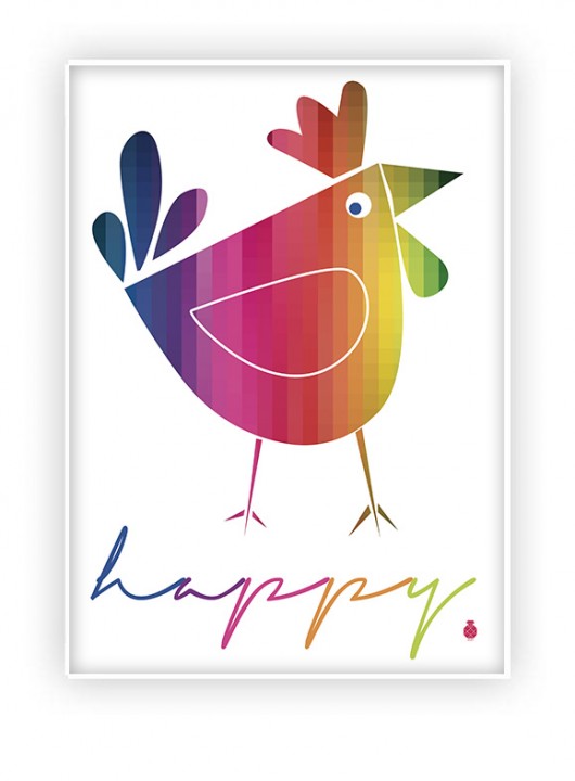 HAPPY II - plakat ilustrowany (basic size) Ananas Project