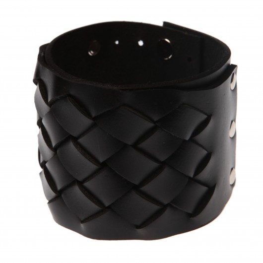 Skórzana Bransoletka Geometric Black LILITH STORE