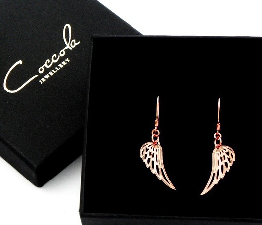 Kolczyki skrzydło srebro 925 pozłacane Coccola JEWELLERY