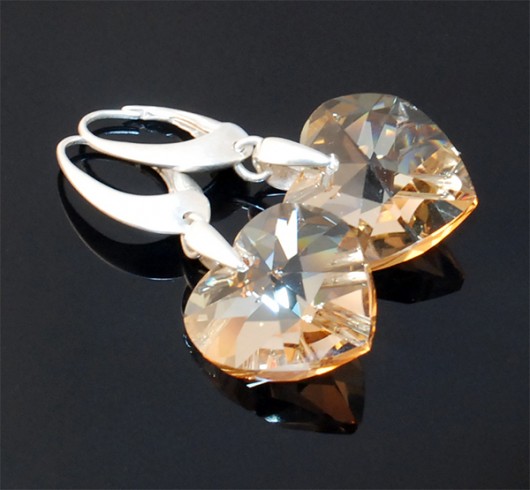 Kolczyki Golden Shadow kryształ Swarovski pieklo niebo