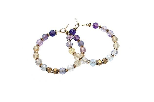 kolczyki z kamieniami Kolczyki Alloys Collection Wianki /Fluoryt/  vol. 2