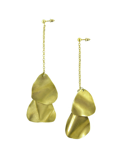 kolczyki z mosiądzu Kolczyki PŁATKI No. 4