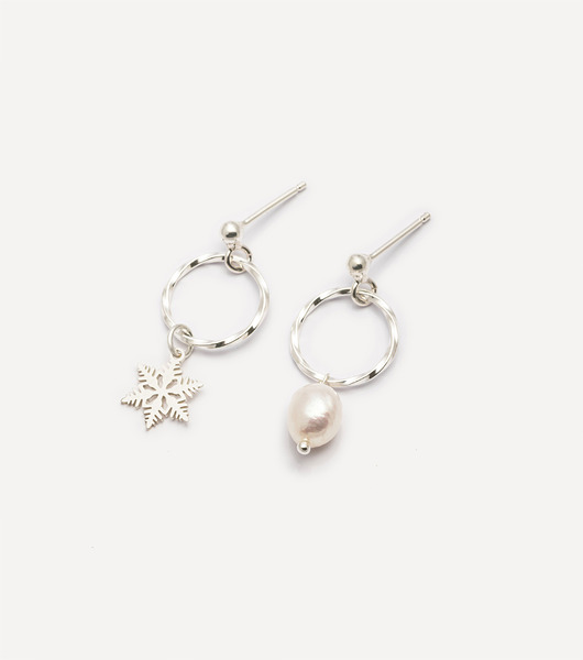 kolczyki srebrne Kolczyki srebrne z zimową zawieszką Shine Bright