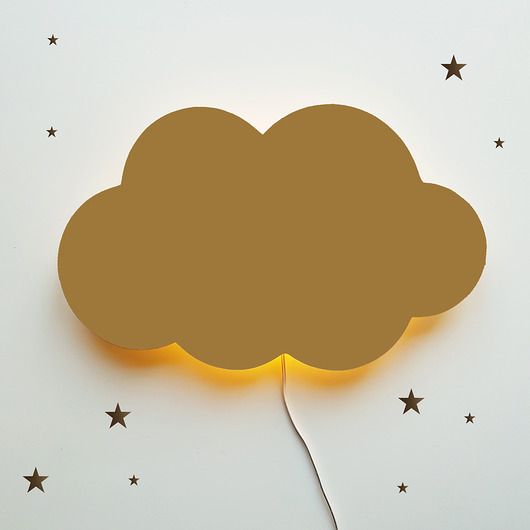 Drewniana lampka nocna Chmurka Tosia Gold Dream Woods