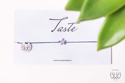 WHW Taste Star On Bottle Green String w hand works
