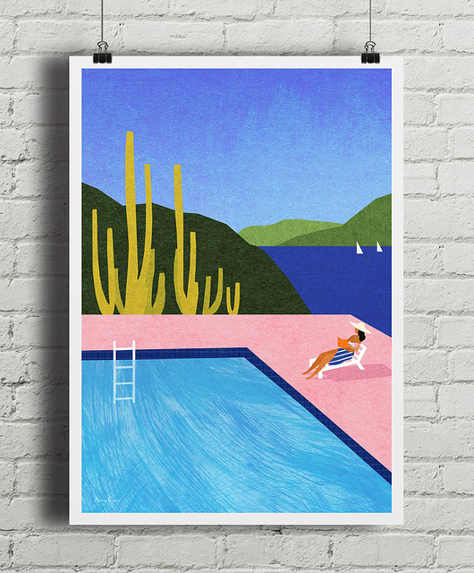 plakaty Plakat Lato nad basenem