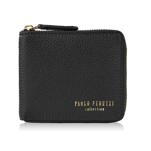 portfele damskie Portfel damski skórzany mały czarny poziomy z ochroną RFID KV-04-BL