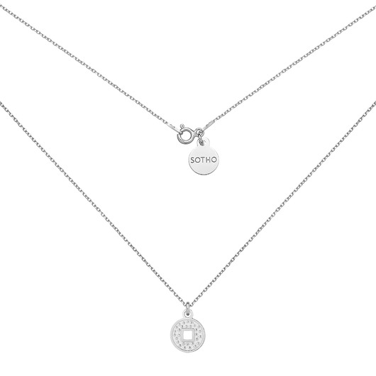 srebrne naszyjniki Srebrny naszyjnik z monetą