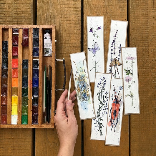 zakładki do książek Spersonalizowana zakładka malowana ręcznie