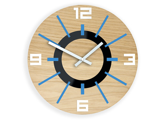 Zegar ścienny Dąb Bosman Niebieski 33,5cm ModernClock