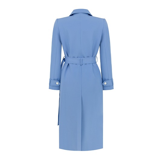 płaszcze damskie Płaszcz Długi Błękitny Prosty Sky 38