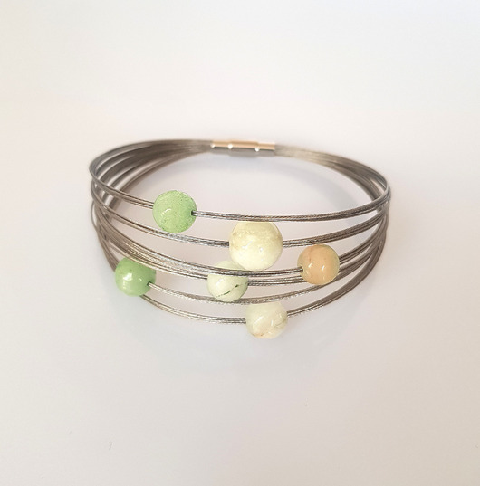 bransoletki z kamieni naturalnych Bransoletka Pastelowa z Jadeitem