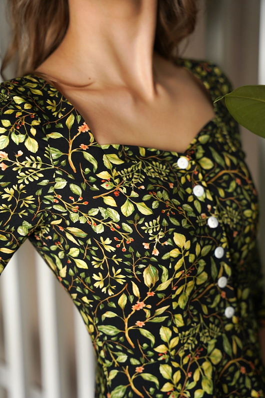 sukienki midi damskie Eliza Leśne Runo