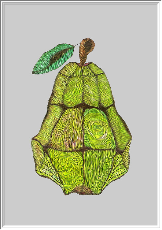 grafiki i ilustracje 94 Gruszka "olej" - rysunek, grafika, plakat.