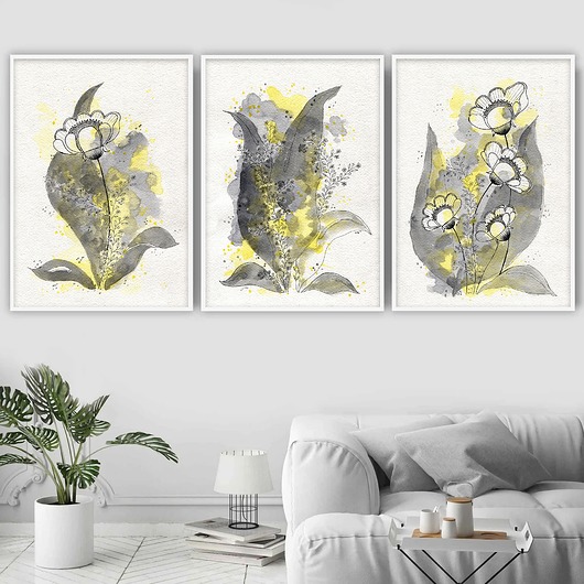 grafiki i ilustracje Tryptyk oryginalnych akwareli