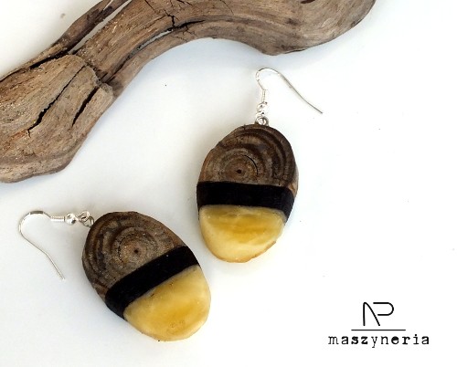 Wood&Amber Kolczyki Maszyneria