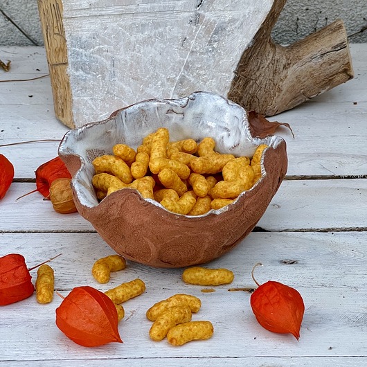 miski i misy Rustykalna miska terakota