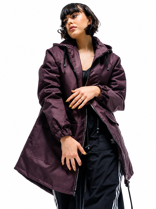 kurtki damskie Kurtka / płaszcz typu parka burgundowa