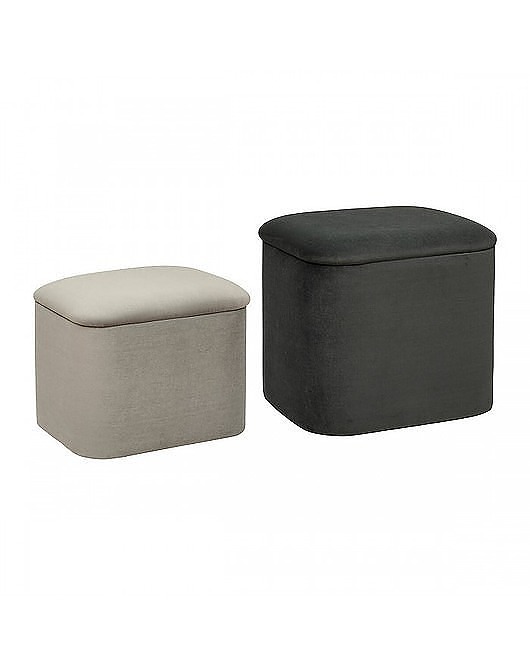 pufy do siedzenia Pufa ze Schowkiem 2 szt. Pufa Welurowa Komplet Gamba