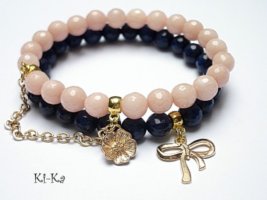 DUO - Dark blue and nude KiKa pracownia